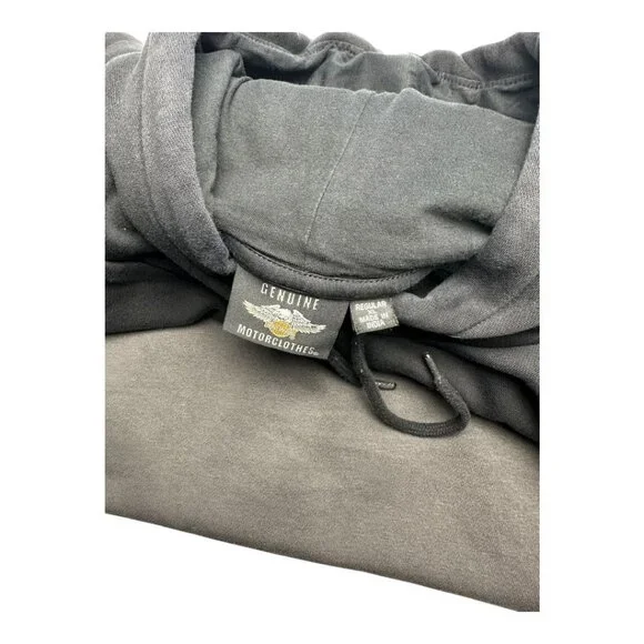 Harley Davidson Hoodie Mens XL Gray Logo Graphic Pullover Motorcycle Sweatshirt - Picture 4 of 4